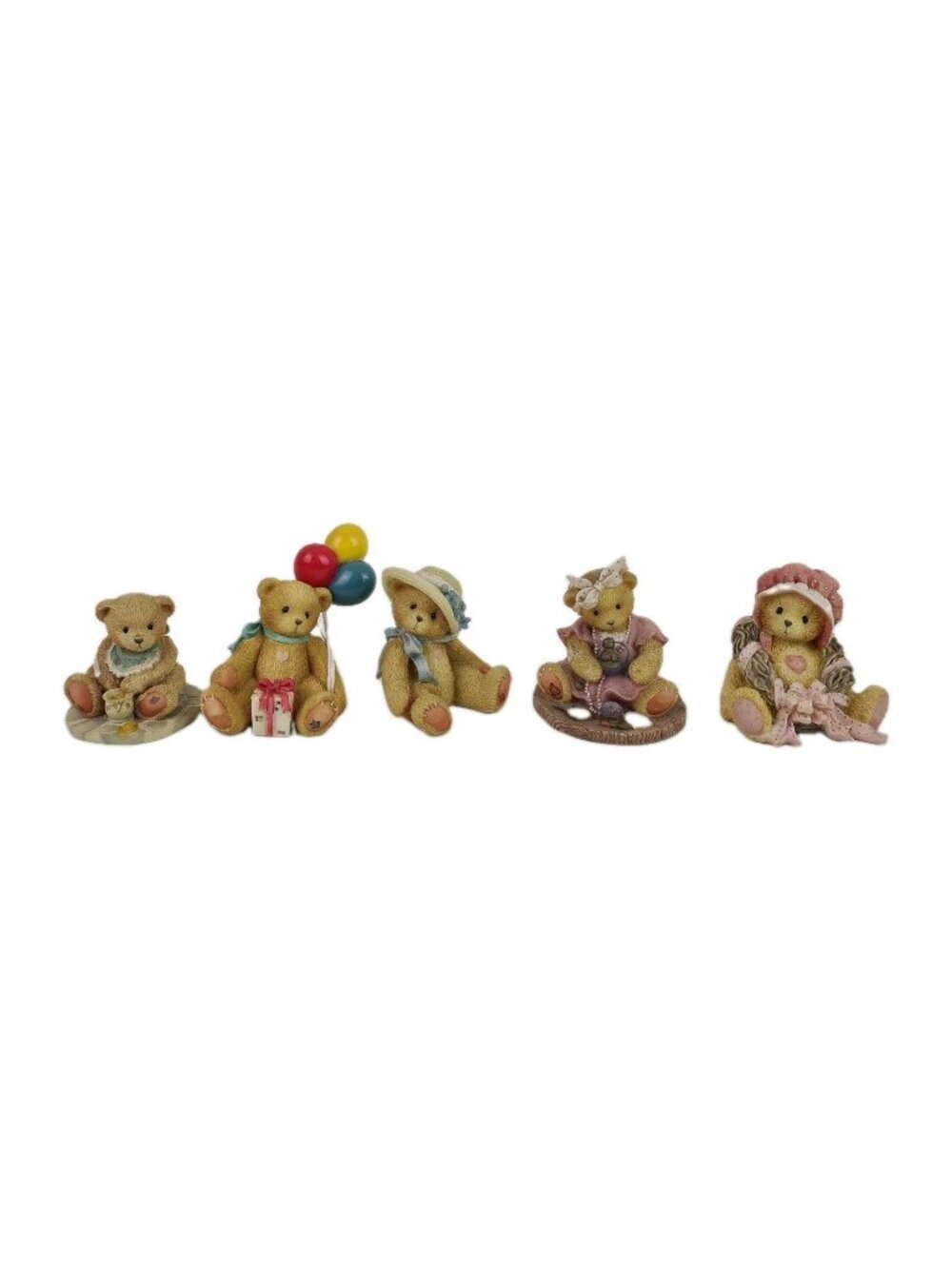 Set Of 5 Cherished Teddies Benji Nina Christy Ava 215864 Porcelain Figurines